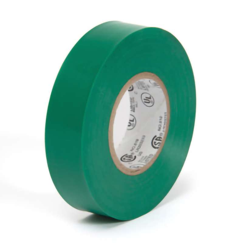 Electrical Tape, 3/4"x66', 1" Core, 7.0 mil, Green, Economy Grade